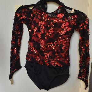 Weissman Vibrant Red and Black Sequin Costume